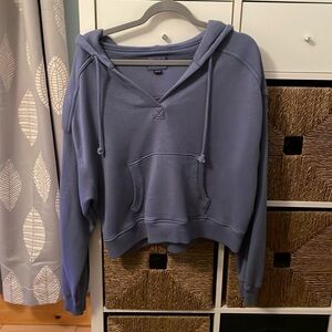 American eagle never worn blue cropped hoodie!
